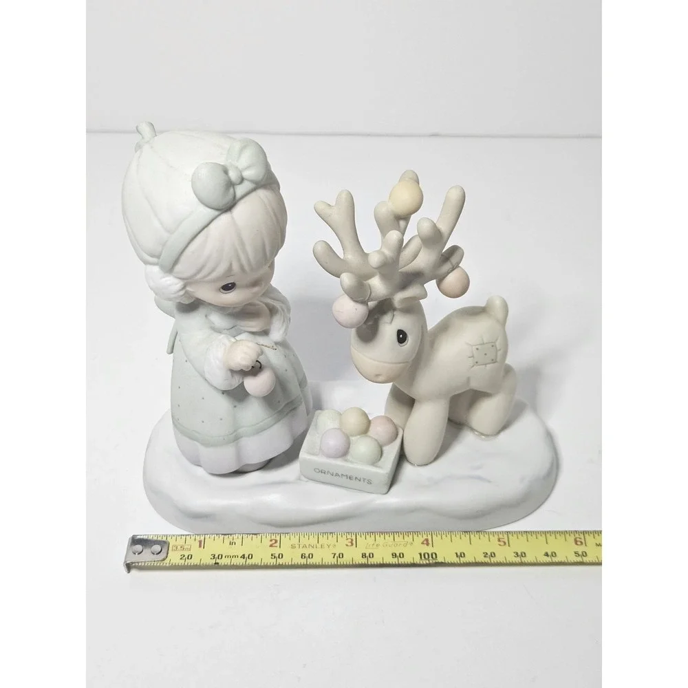 Precious Moments Merry Christmas Deer Figurine 522317 Vintage 1989 Enesco